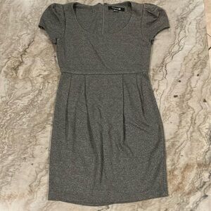 Forever 21 Charcoal Short-Sleeve Dress (Size S/P) *Either Junior or Petite Small